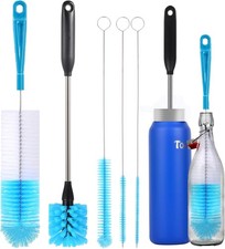 5 Pack Bottle Cleaner Brush, Straw Brush  Long Handle - 5pcs/Blue