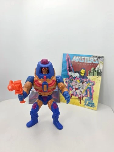 Vintage Man-E-Faces Motu Masters Of The Universe He-Man Action Figure Complete