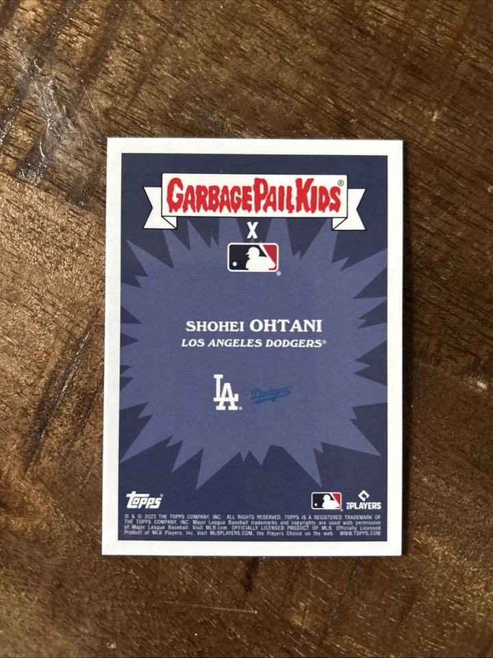 2023 Topps Garbage Pail Kids GPK X MLB Shohei Ohtani 11A Split MVP LA Dodgers - Image 2 of 2