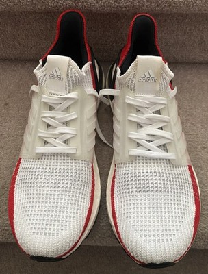 adidas Ultraboost 19 Size 9.5 US - Red White Grey Black Ultra Boost EF1341