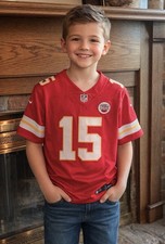 Patrick Mahomes Jersey Boys Medium 10-12 Red Kansas City Nike NFL On Field