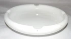 Vintage MILK GLASS Round WHITE 4-Slot Glass ASHTRAY Measures 8" MCM
