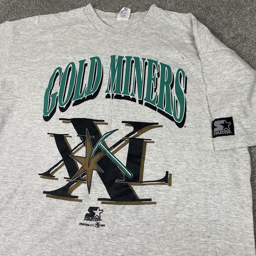 Vintage CFL Sacramento Gold Miners Starter T Shirt Mens XL Single Stitch 1993