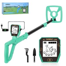 OMMO Kids Metal Detector with Funny LCD Display, Adjustable Height Blue  Tr...