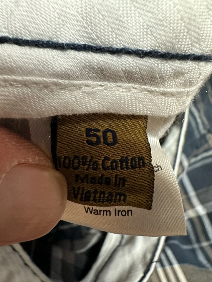 Pronto Uomo Blue Shorts Mens 50  Plaid Thin Light - Image 2 of 4