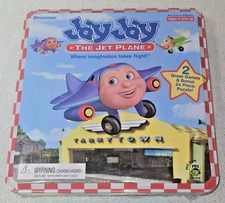 Borad Game Jay Jay The Jet Plane 2 Great Games + Bonus Puzzle In Metal Tin
