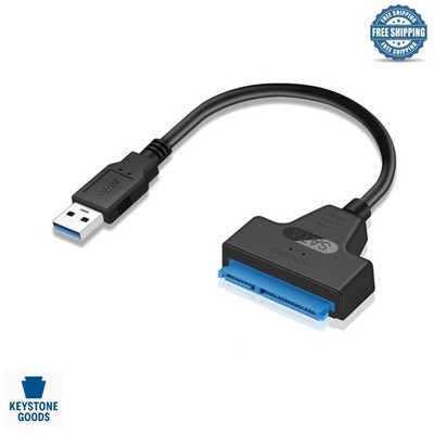 High-Speed USB 3.0 SATA Hard Drive Adapter with 12V Power Supply