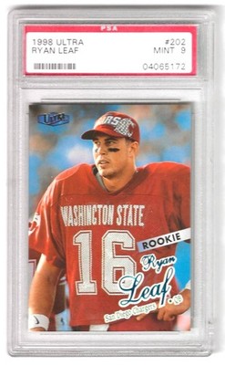 RYAN LEAF 1998 Ultra Rookie #202 PSA Mint 9