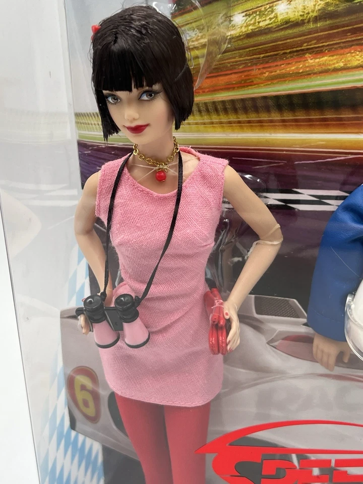 Juego de regalo de muñeca Speed Racer y Trixie 2008 Mattel Barbie etiqueta rosa NRFB nuevo sellado Foto 4 de 4