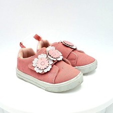 OshKosh B'gosh Pink Floral Canvas Sneakers Toddler Girls Size 5 Shoes