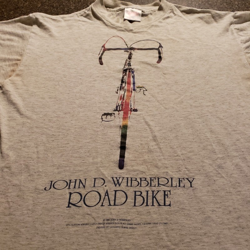 John D. Wibberley Vintage Vtg Road Bike Tee Shirt 80's 1983 Cycle Art Super Rare