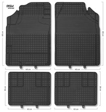 Gummimatten Gummifußmatten für Seat AROSA 6H1 FLIEẞHECK 3-TÜR 1997-2005 PVC