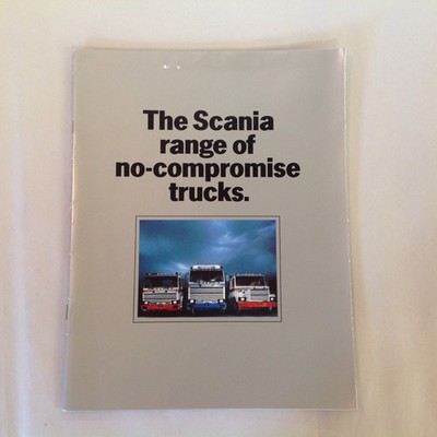 Vintage 1985 The Scania Range of No-Compromise Trucks Color Booklet Models Specs
