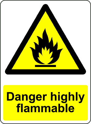 #ad #ad WARNING DANGER HIGHLY FLAMMABLE OSHA DECAL SAFETY SIGN STICKER 3M US MADE $139.03