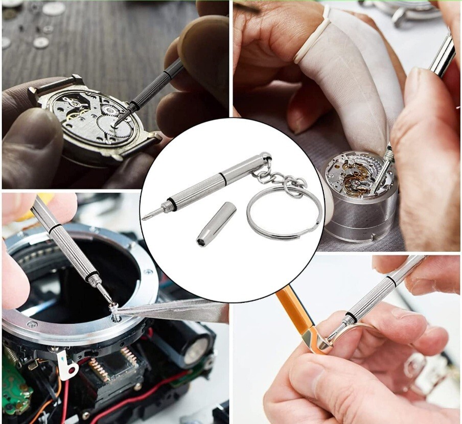 Mini Screwdriver Tool Repair set keyring for Watches Glasses