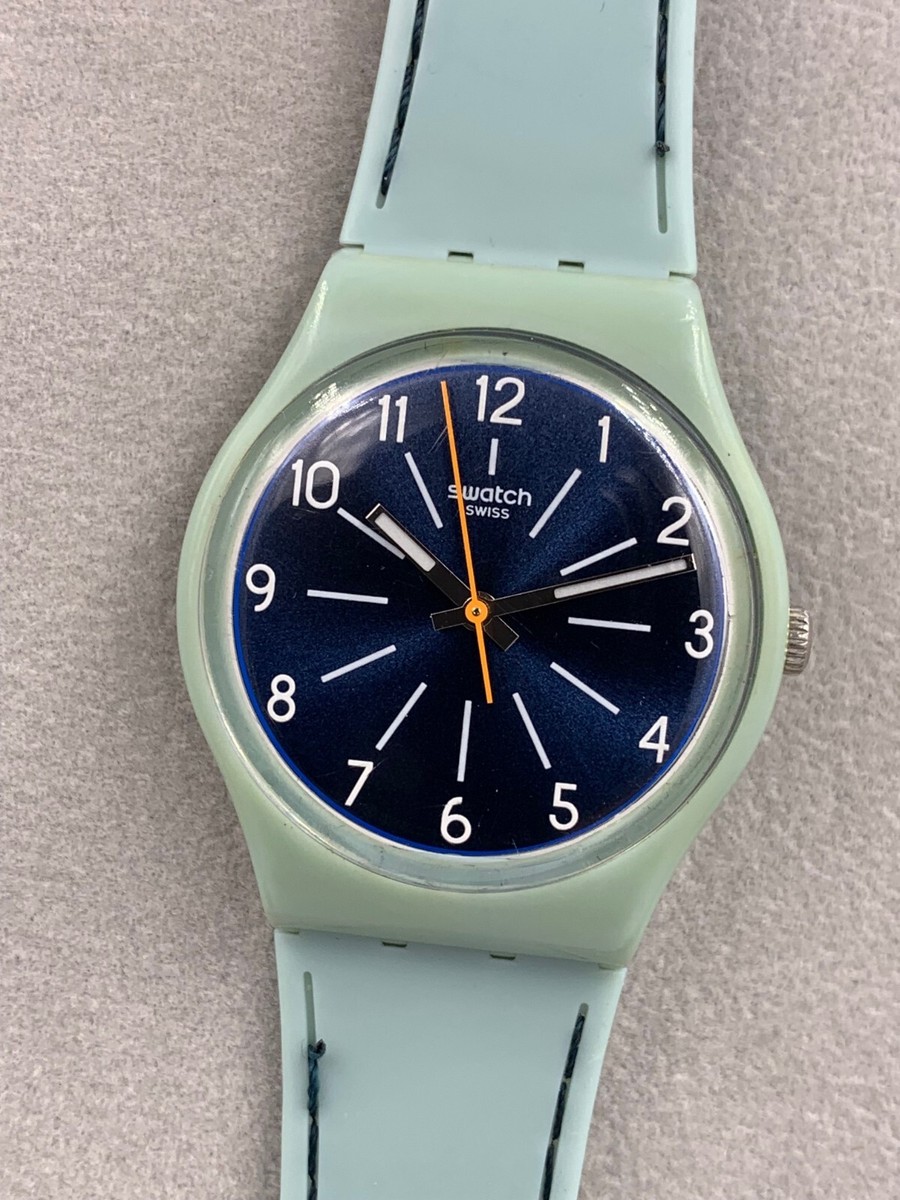 Swatch Watch - GM184 - BLUE STITCHES Swatch GM184 Unisex Blue Stitches Blue Dial Light Blue  main image 3
