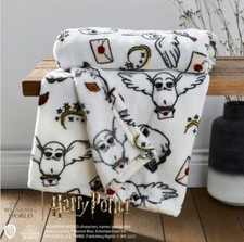 Harry Potter White Hedwig Fleece Blanket Throw Decor Bedding 