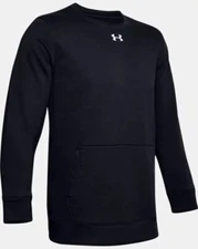 Under Armour Men's Black Onyx UA Rival Fleece 2.0 Team Crew