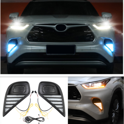 Drl Led Daytime Running Light Bumper Fog Lamp For Toyota Highlander 
