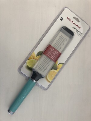 New KitchenAid Glossy Aqua Sky HAQA Fine Zester Grater