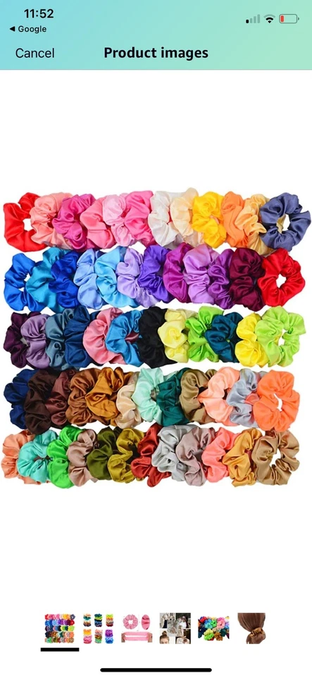 10 штук большие атласные резинки для густых тонких волос, мягкие шелковые резинки для волос - Изображение 2 из 2