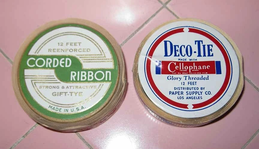 35 Rolls Art Deco Cellophane Ribbon Christmas Store Display Box Gift Dressings  - Image 2 of 4