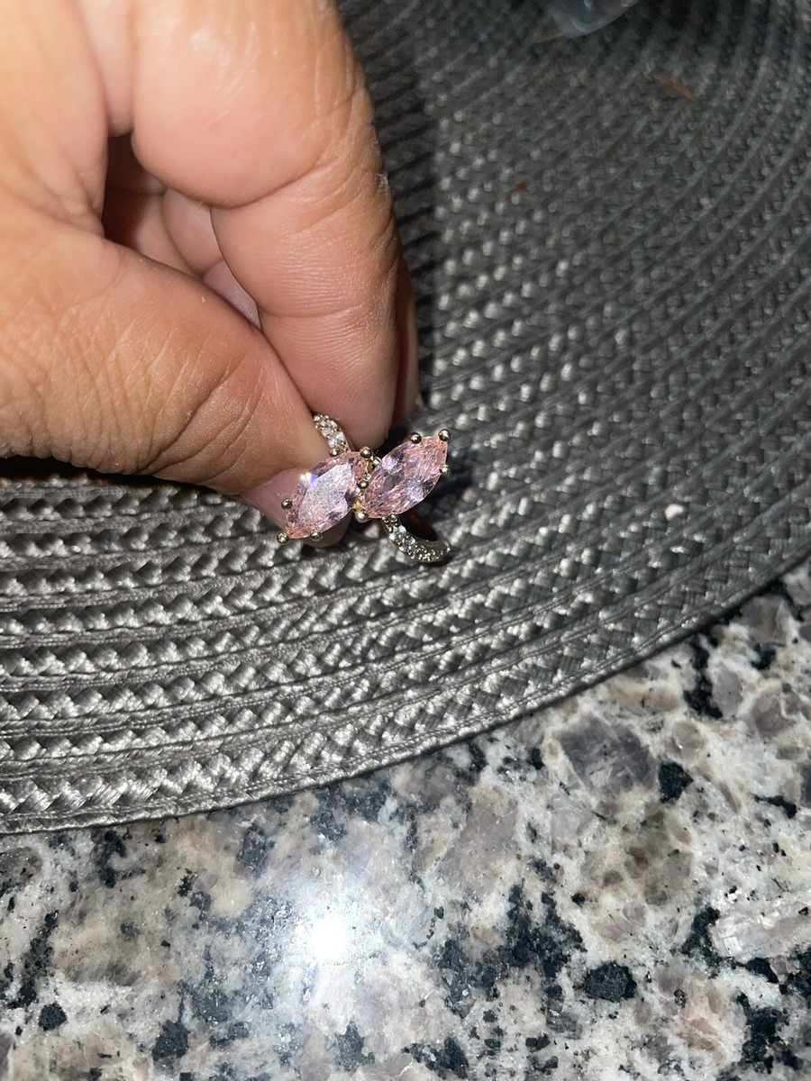18K GPYG Ring Pink Gemstone Sz 9.5 Beautiful | eBay 
