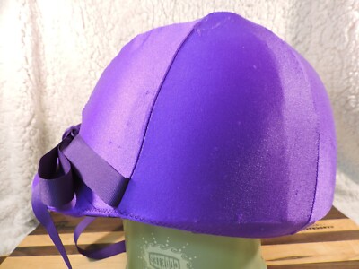 Housse De Casque équestre Vintage Satin Violet – Protection Cheval D'occasion
