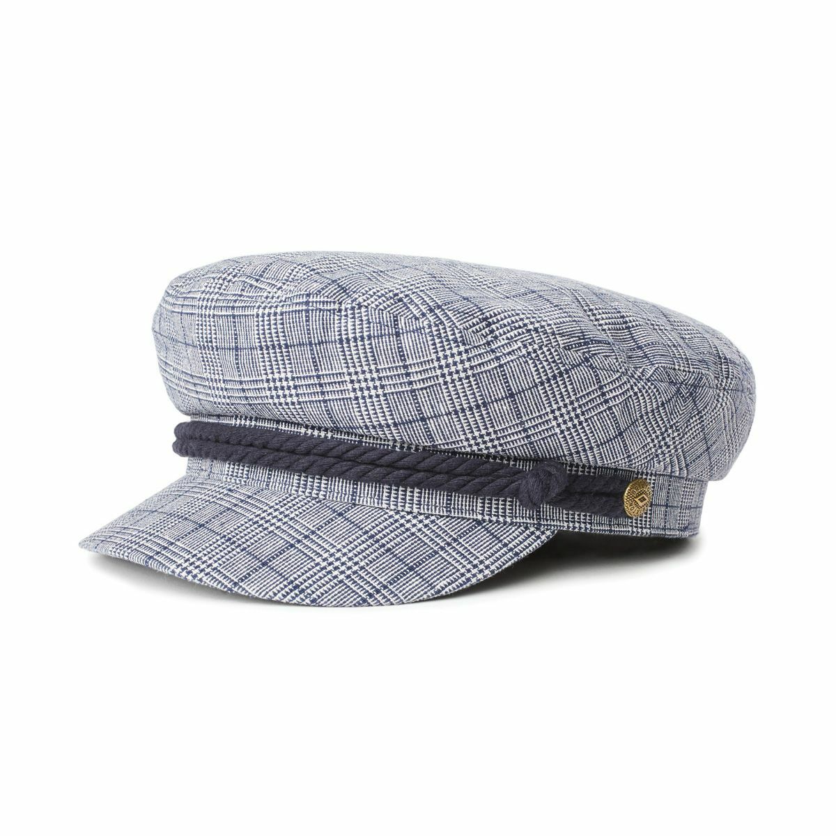 New Brixton Fiddler Cap Unisex Navy/White S M hat military newsboy ...