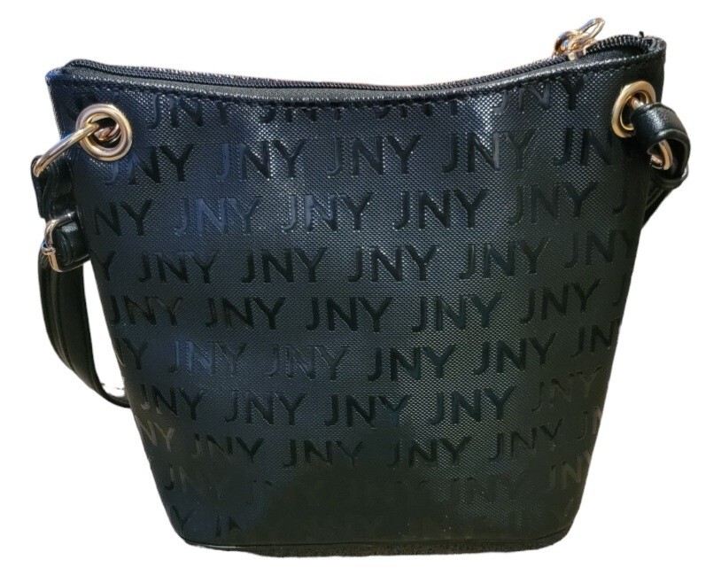 Jones New York Signature Handbag Black Gold Chain Zipper New Jones New York Signature Handbag Black Gold Chain Zipper New