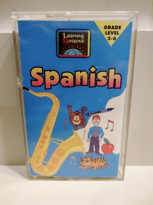 Vtg SPANISH FOR BEGINNERS CASSETTE TAPE Children Kid Grade 2-6 Learning Horizons