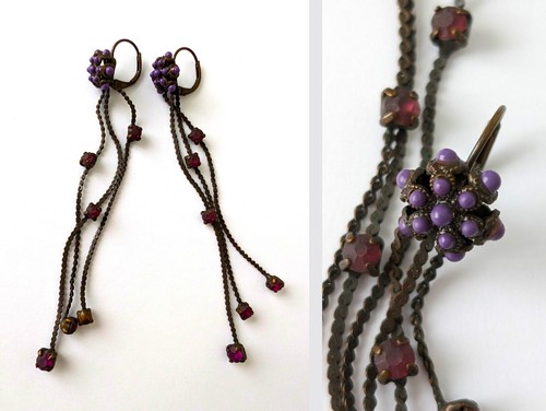 Boucles d’oreilles de fantaisie des années 60 - France