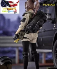 1/12 scale BLACK Tactical Shoulder Sling Bag for 6" Action Figure PHICEN ❶USA❶