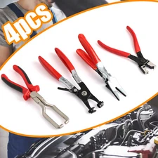 4pcs Hose Clamp Pliers Water Pipe Fuel Spring Bundle Removal Tool Pipe Clip Car