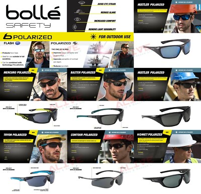 Bolle Sonnenbrille polarisiert sportlich Schutzbrille UV-Schutz entspiegelte Gläser