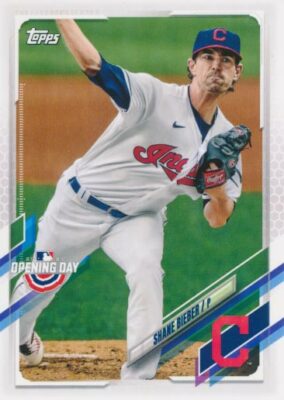 2021 Topps Opening Day #25 SHANE BIEBER - Cleveland Indians