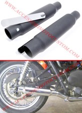 Marmitta Moto Scarico Terminale Nero Cafe Racer Harley Custom Scrambler Bmw