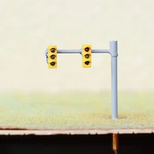 2 x N scale traffic light signal crossing walk model railroad LED pedestrian