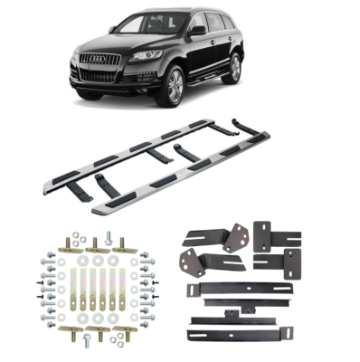 Marchepied TURTLE Compatible Avec Audi Q7 (4L) 2006-2015 Plus | GRIS