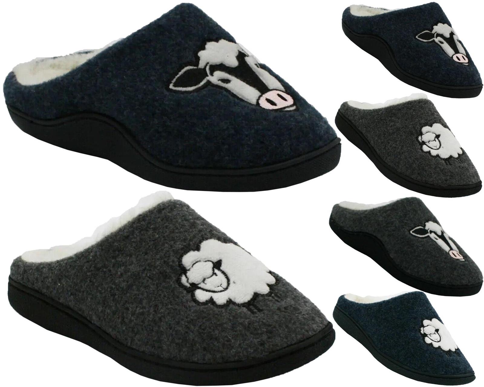 SAOLA Pantofole da donna mule calde pelliccia sintetica memomy suola dura schiuma scarpe comode da donna