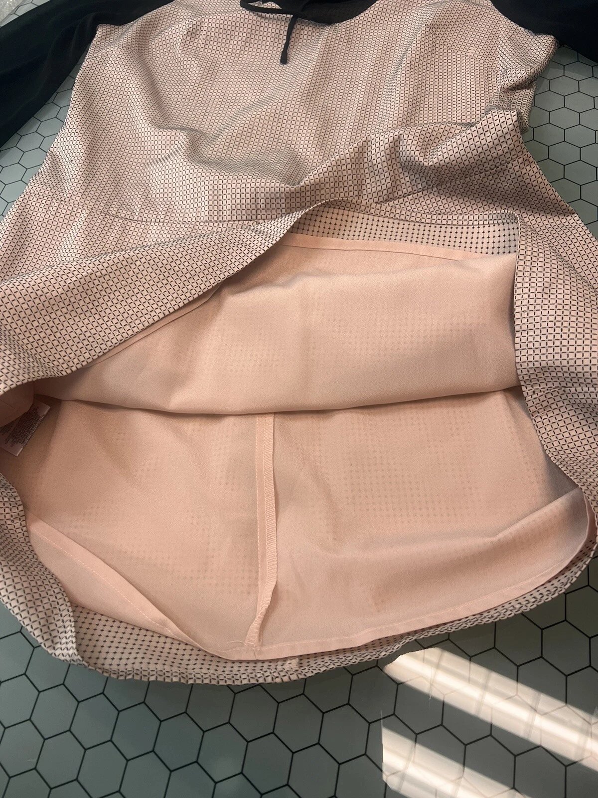 VALENTINO Mini abito BCBG GENERATION a quadri manica lunga trasparente colletto taglia XS