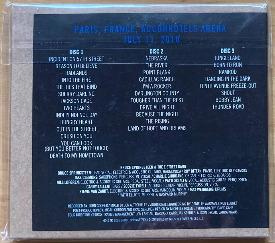 BRUCE SPRINGSTEEN & THE E STREET BAND: PARIS, FRANCE, July 11, 2016 - NEU! - Bild 2 von 2