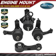 4x Engine Motor & Torque Strut & Auto. Trans. Mount for Toyota Highlander 14-16