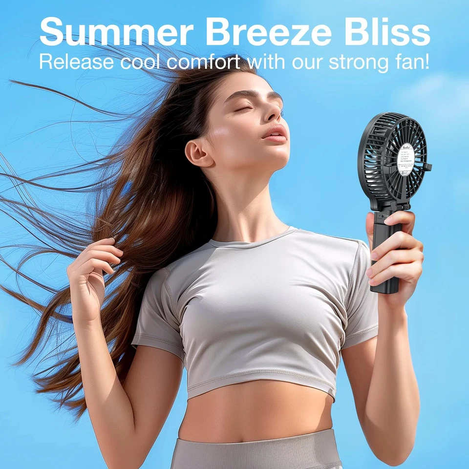 	VersionTECH. Mini Handheld Fan USB Desk Fan Small Personal Portable Table Fan	 - Image 4 of 4