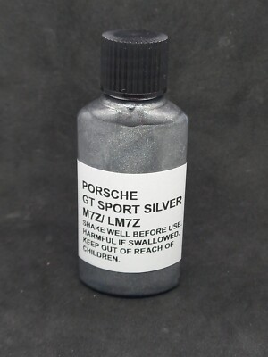 PORSCHE GT SPORT SILVER M7Z/ LM7Z 30ML PAINT TOUCH UP BOTTLE WITH BRUSH ...