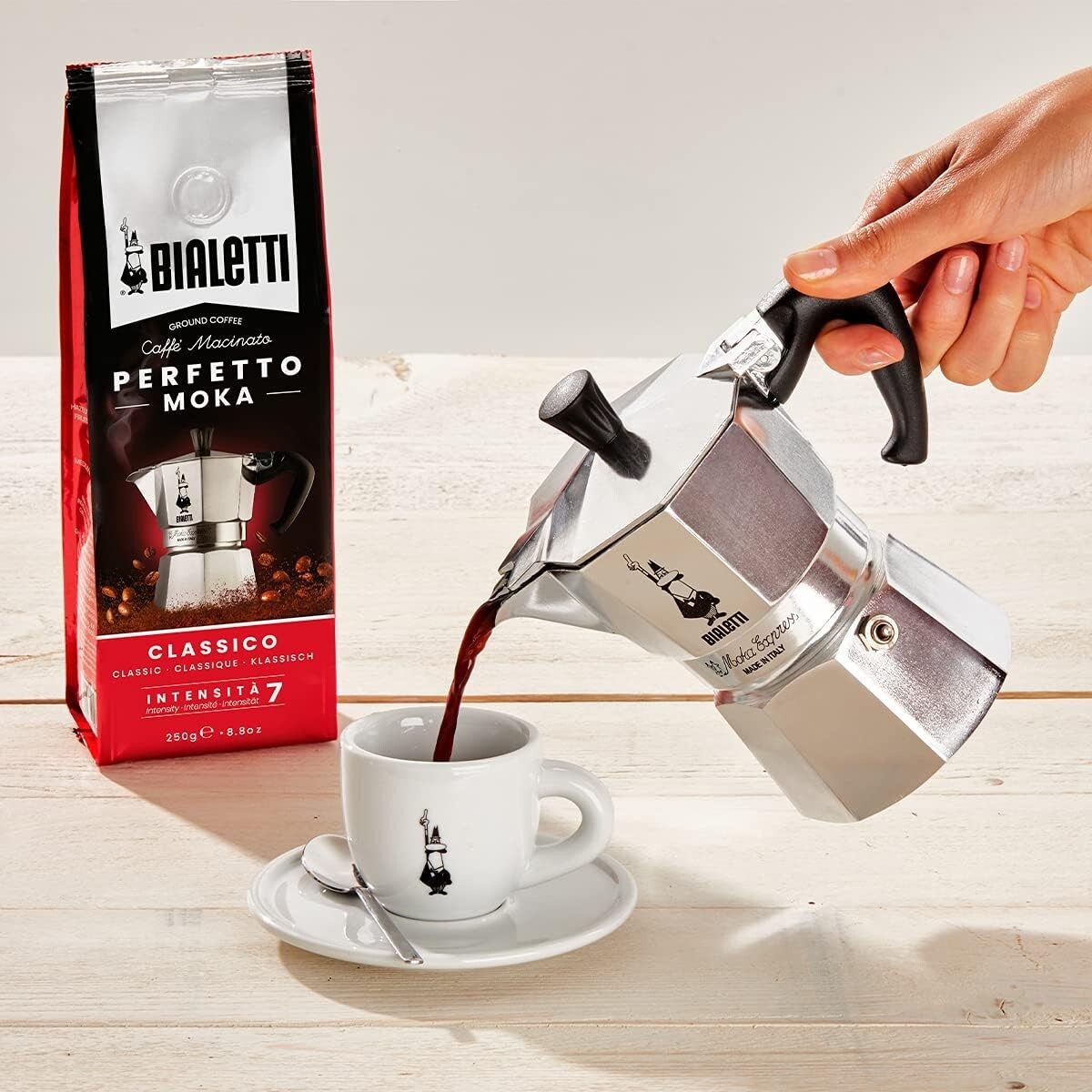Caffettiera Espresso 1 Tazza In Acciaio Inox – Moka Italiana Per Fornello, Pratica E Portatile - 4