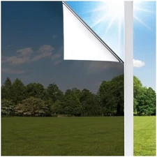 One-Way Window Privacy Film Daytime Reflective Mirror Window Tint UV Blocking