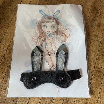 Blythe Kenner Wool Felt Rabbit Sleep Mask Eye