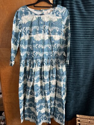 Palava Philippa 3/4 Sleeve Midi Dress Size XS Blue Wild Garlic Print Sustainable | eBay Palava Philippa 3/4 Sleeve Midi Dress Size XS Blue Wild Garlic Print Sustainable | eBay