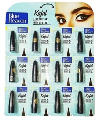 Blue Heaven INDIAN BLACK Kajal Long Lasting Water Resistant/BAUCHTANZ. 6 Stück